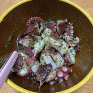 たこのジェノベーゼソース和え